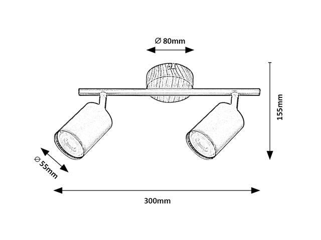 2-lichts spotlamp Edmund