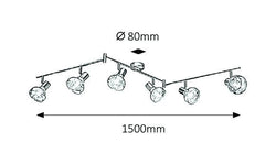 6-lichts spotlamp Holly