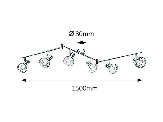 6-lichts spotlamp Holly