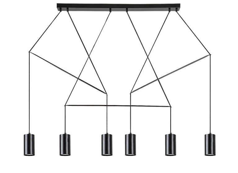 6-lichts hanglamp Aslaug