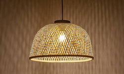 Rotan hanglamp woonkamer Raya