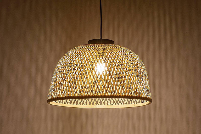 Rotan hanglamp woonkamer Raya