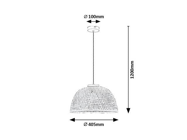 Rotan hanglamp woonkamer Raya