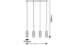 4-lichts spotlamp Toras