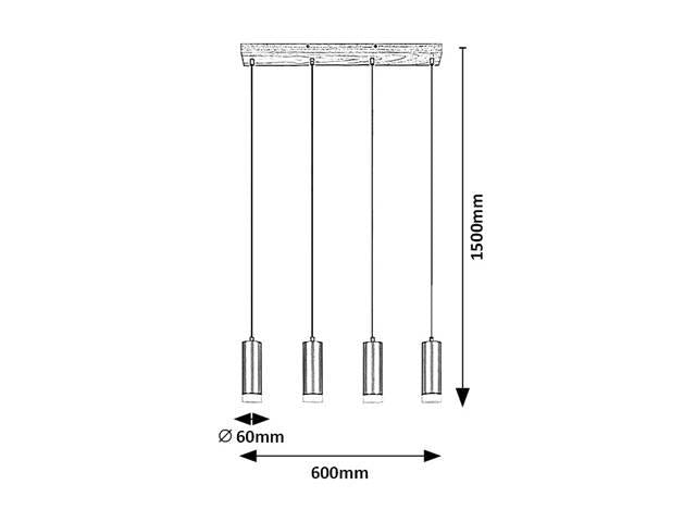 4-lichts spotlamp Toras