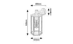 Buiten wandlamp Dubrovnik downlighter