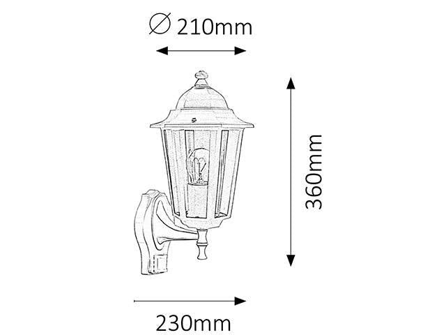 Buiten wandlamp Velence met bewegingssensor