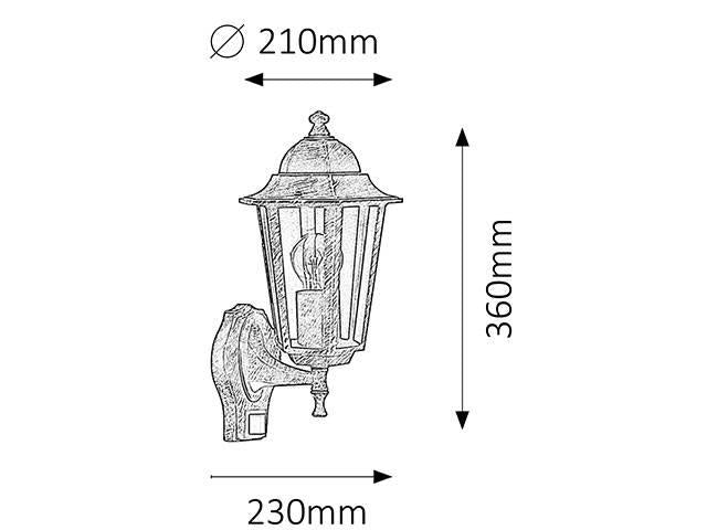 Buiten wandlamp Velence met bewegingssensor