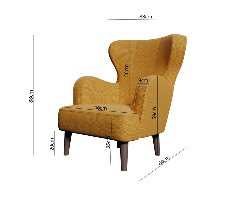 Fauteuil Lenna structuur stof