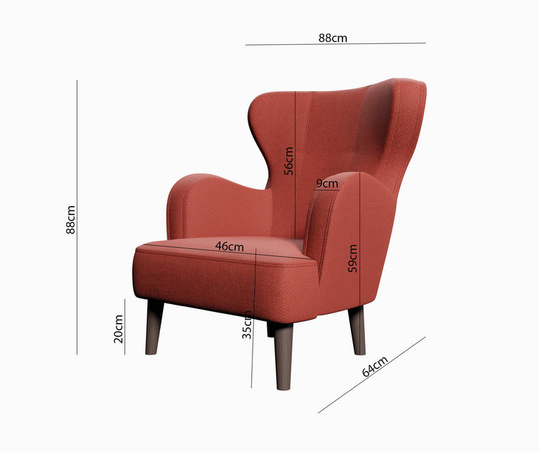 Fauteuil Lenna structuur stof