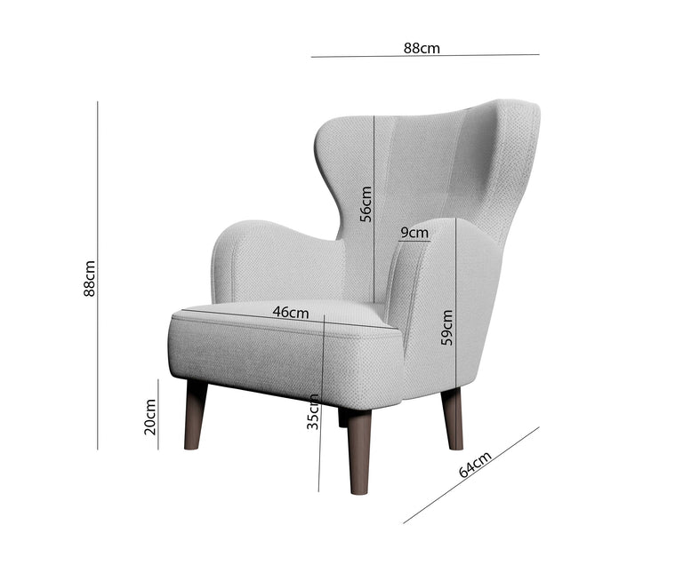 Fauteuil Lenna structuur stof