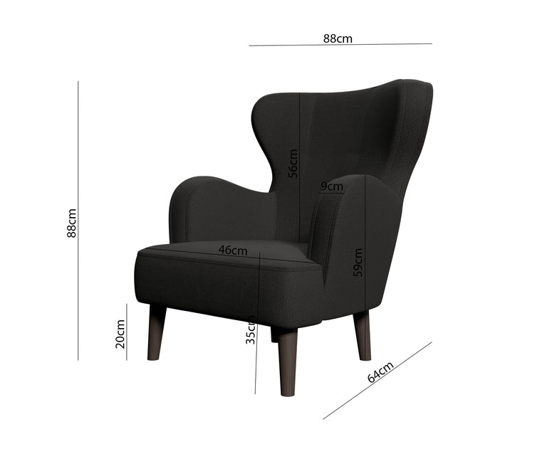 Fauteuil Lenna structuur stof