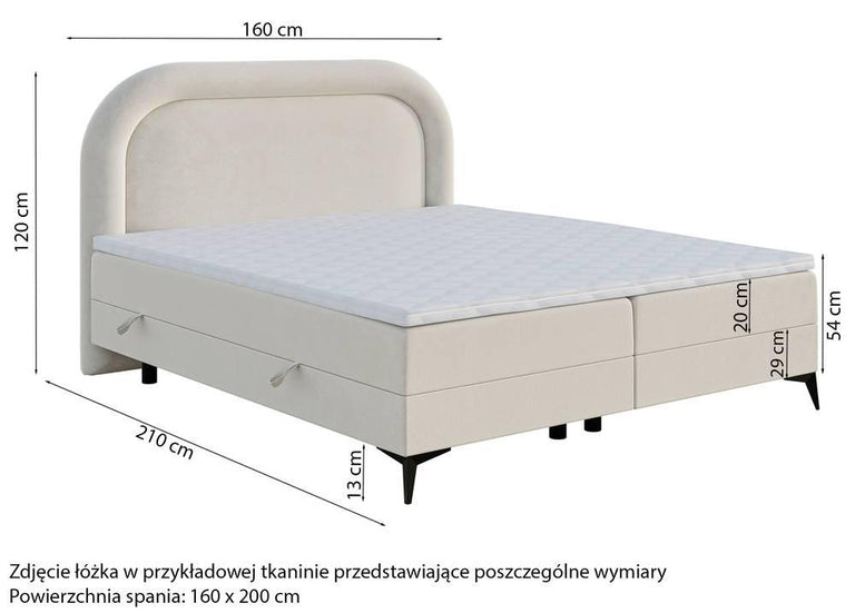 Bedframe Lorena inclusief matras 160 x 200 cm