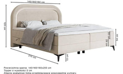 Bedframe Lorena inclusief matras 180 x 220 cm