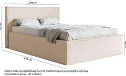 Bedframe Sera II met opbergvak 180 x 220 cm