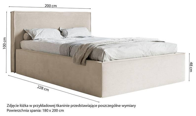 Bedframe Sera II met opbergvak 180 x 220 cm