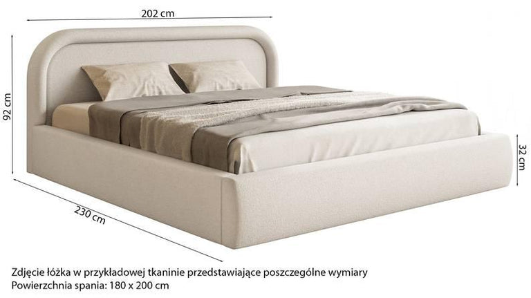 Bedframe Rori met opbergvak 200 x 220 cm