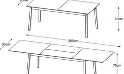 Uitschuifbare eettafel Quill