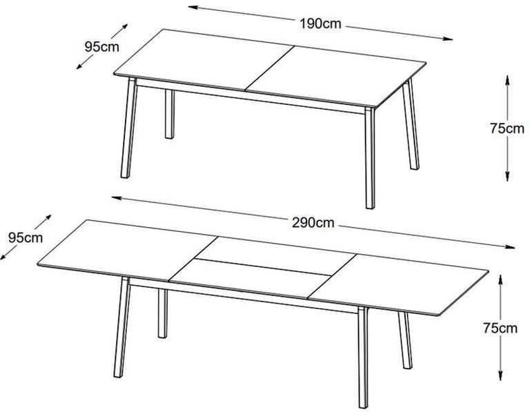 Uitschuifbare eettafel Quill