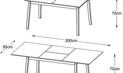 Uitschuifbare eettafel Quill