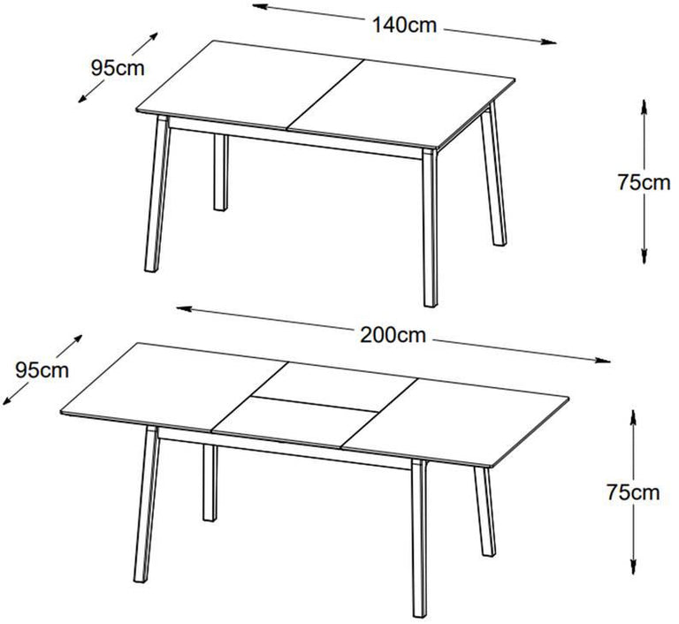 Uitschuifbare eettafel Quill