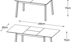 Uitschuifbare eettafel Quill