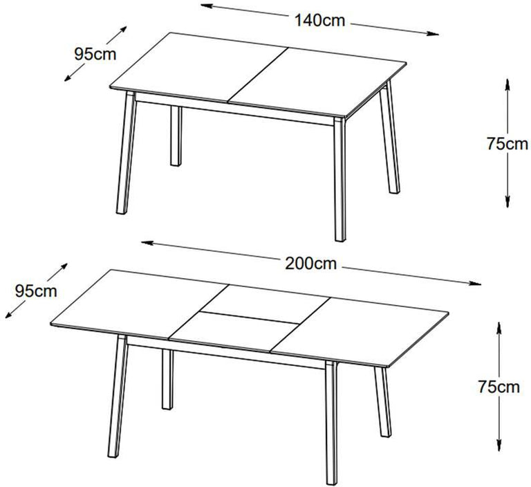 Uitschuifbare eettafel Quill