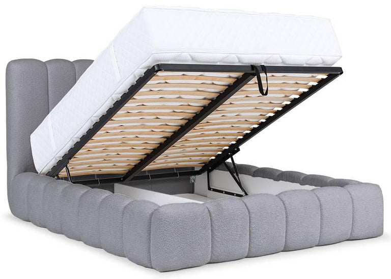 Bedframe Chusso bouclé met opbergvak 200 x 220 cm