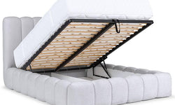 Bedframe Chusso bouclé met opbergvak 200 x 220 cm