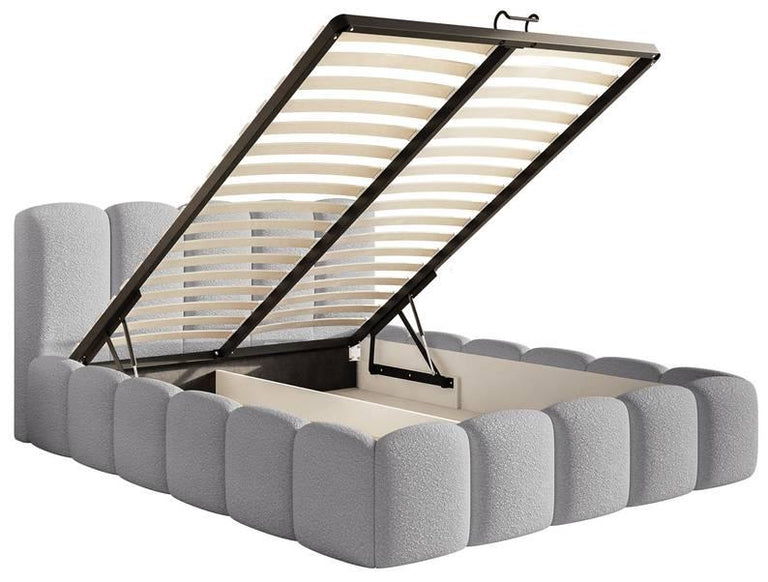 Bedframe Chloe II bouclé met opbergvak 180 x 220 cm