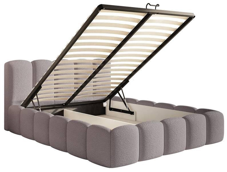 Bedframe Chloe II bouclé met opbergvak 180 x 220 cm