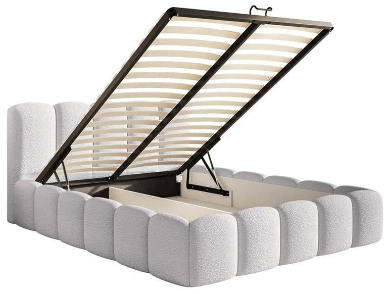 Bedframe Chloe II bouclé met opbergvak 180 x 220 cm