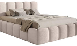 Bedframe Chloe II bouclé met opbergvak 180 x 220 cm