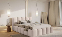 Bedframe Chloe II bouclé met opbergvak 180 x 220 cm