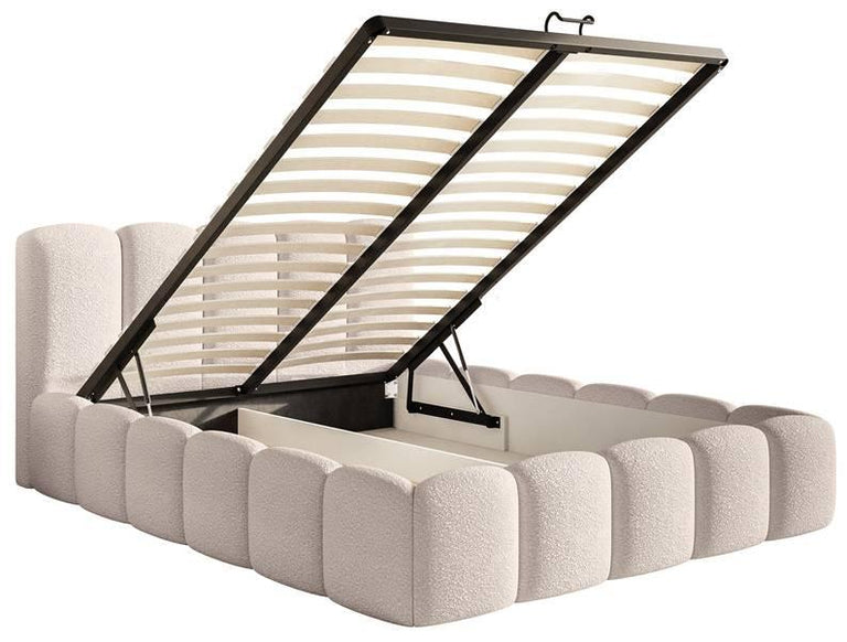 Bedframe Chloe II bouclé met opbergvak 180 x 220 cm