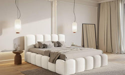 Bedframe Chloe II bouclé met opbergvak 180 x 220 cm