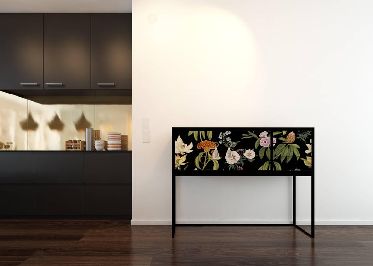 Dressoir Angel Black Flowers