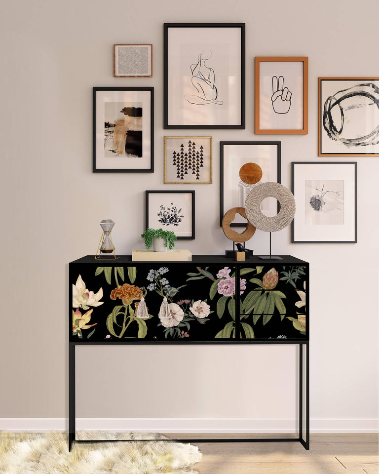 Dressoir Angel Black Flowers