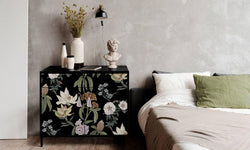 Dressoir Miquel Black Flowers