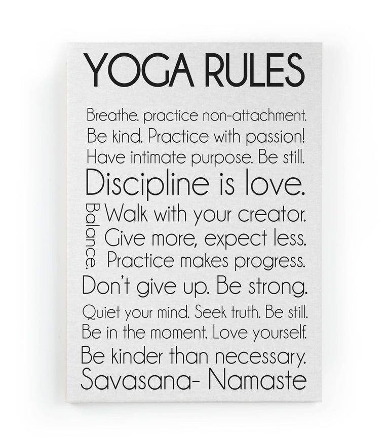 Wanddecoratie Yoga Rules