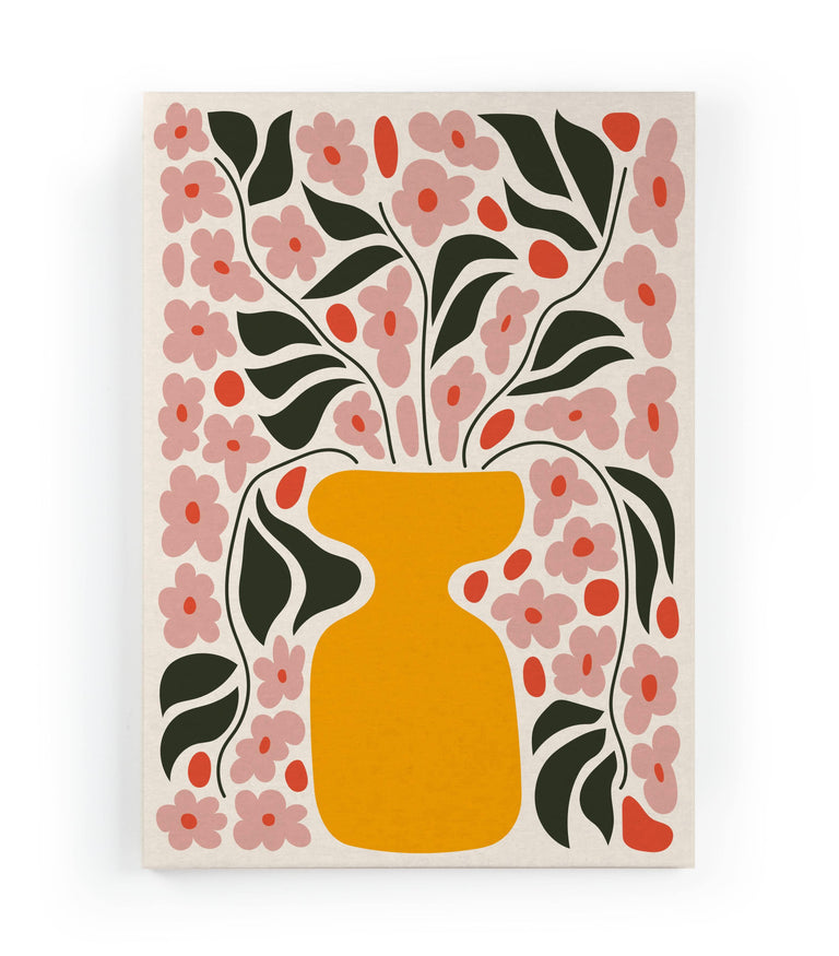 Wanddecoratie Abstract Flower Vase