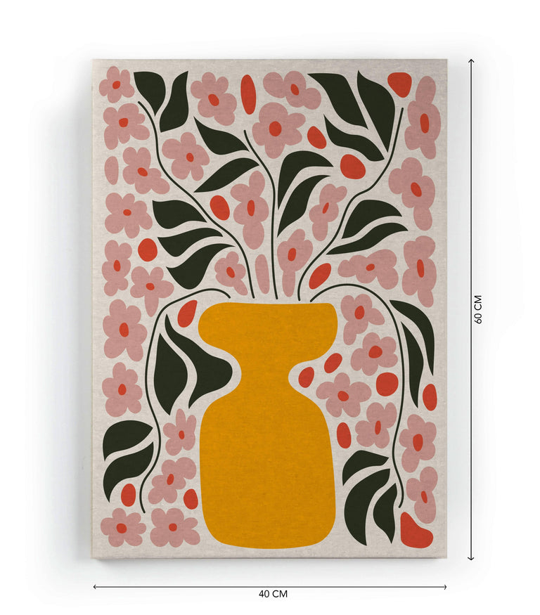 Wanddecoratie Abstract Flower Vase