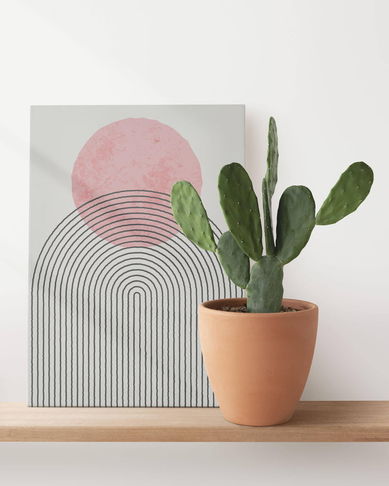 Wanddecoratie Geometric Pink