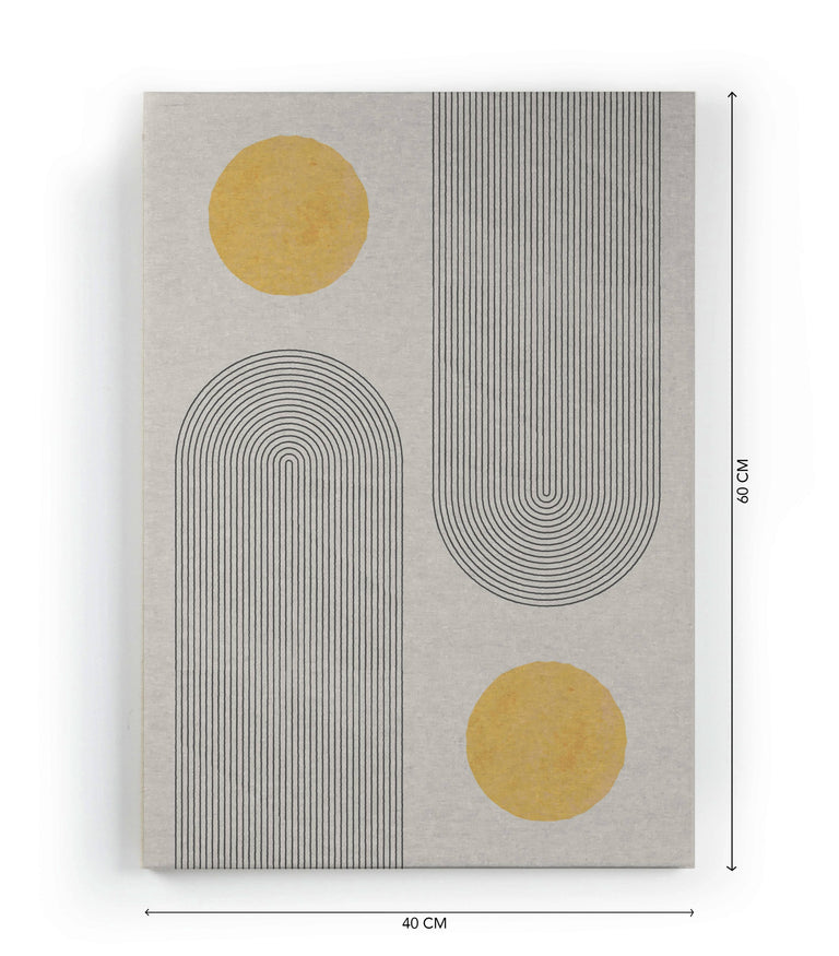 Wanddecoratie Geometric Yellow