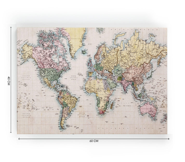 Wanddecoratie World Map