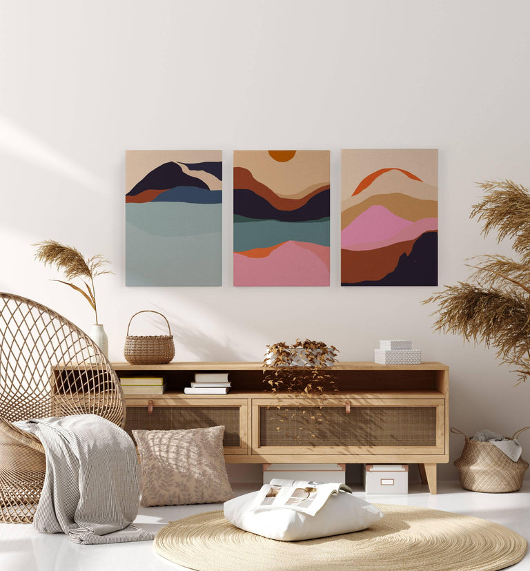 Wanddecoratie Mountain Sunset