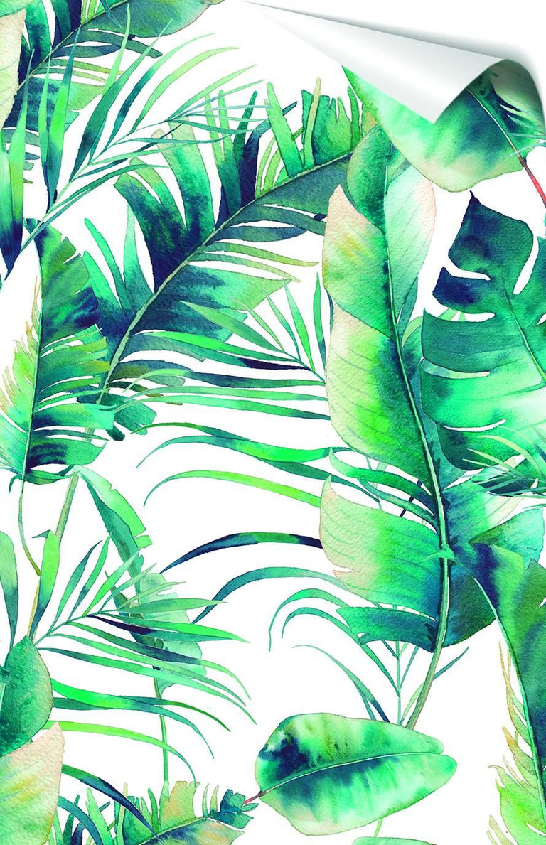 Behang Jungle Leaves