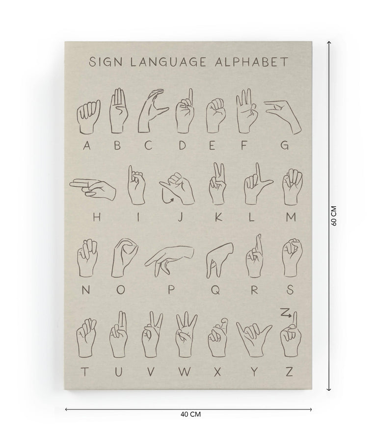 Wanddecoratie Sign Language