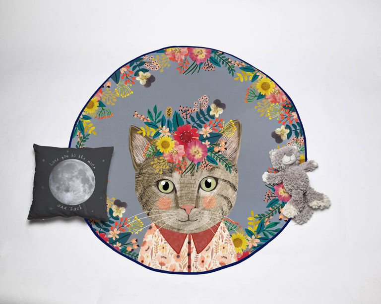 Kindervloerkleed Flowercat