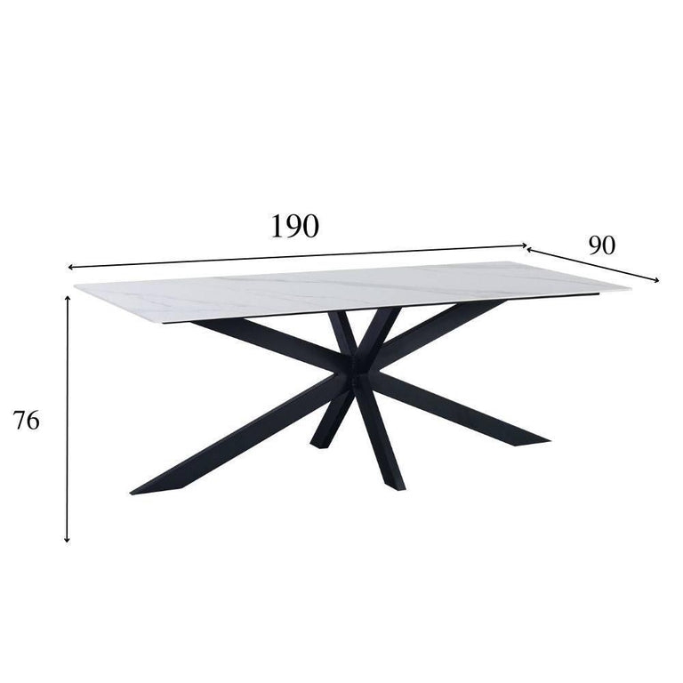 Eettafel Edin marmer look